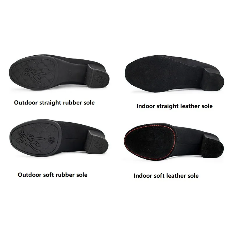 Latin Dance Shoes Women Medium Heel Square Couples Social Breathable Soft Soled Dance Shoes Figure Sneakers Zapatos Mujer