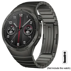 Premium Stainless Steel Men's Watch Band - Elegant 22mm No-Gap Design with Quick Release for gt4 46mm (Black)
