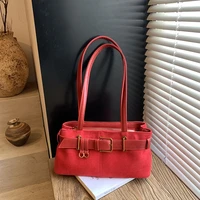 Sac à bandoulière de luxe en cuir PU pour femmes, sac à main en cuir végétalien, fourre-tout tendance avec quincaillerie dorée, nouvelle collection 2025 3