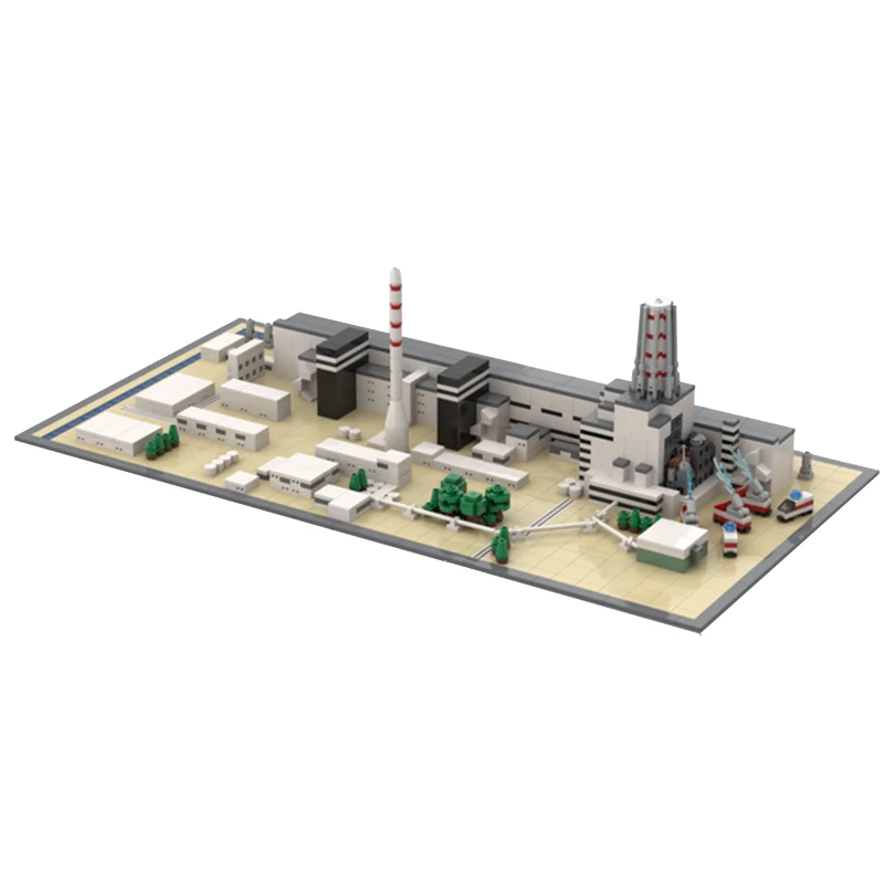 

MOC Chernobyl Nuclear Power Plant Model Building Blocks Diy Assemble Bricks Architecture Series Display Toys for Children Gifts