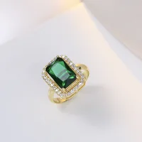 4 pièces ensembles exquis carré strass collier boucles d'oreilles bague ensemble de bijoux charme dames bijoux mode cadeaux de mariée 4