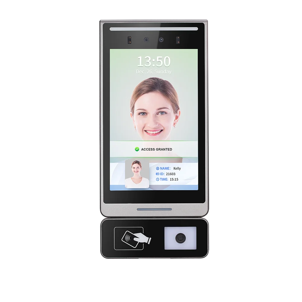 

QR CODE Scanning Multi Users Dynamic Face Recognition Time Attendance Door Lock System Access Control Terminal
