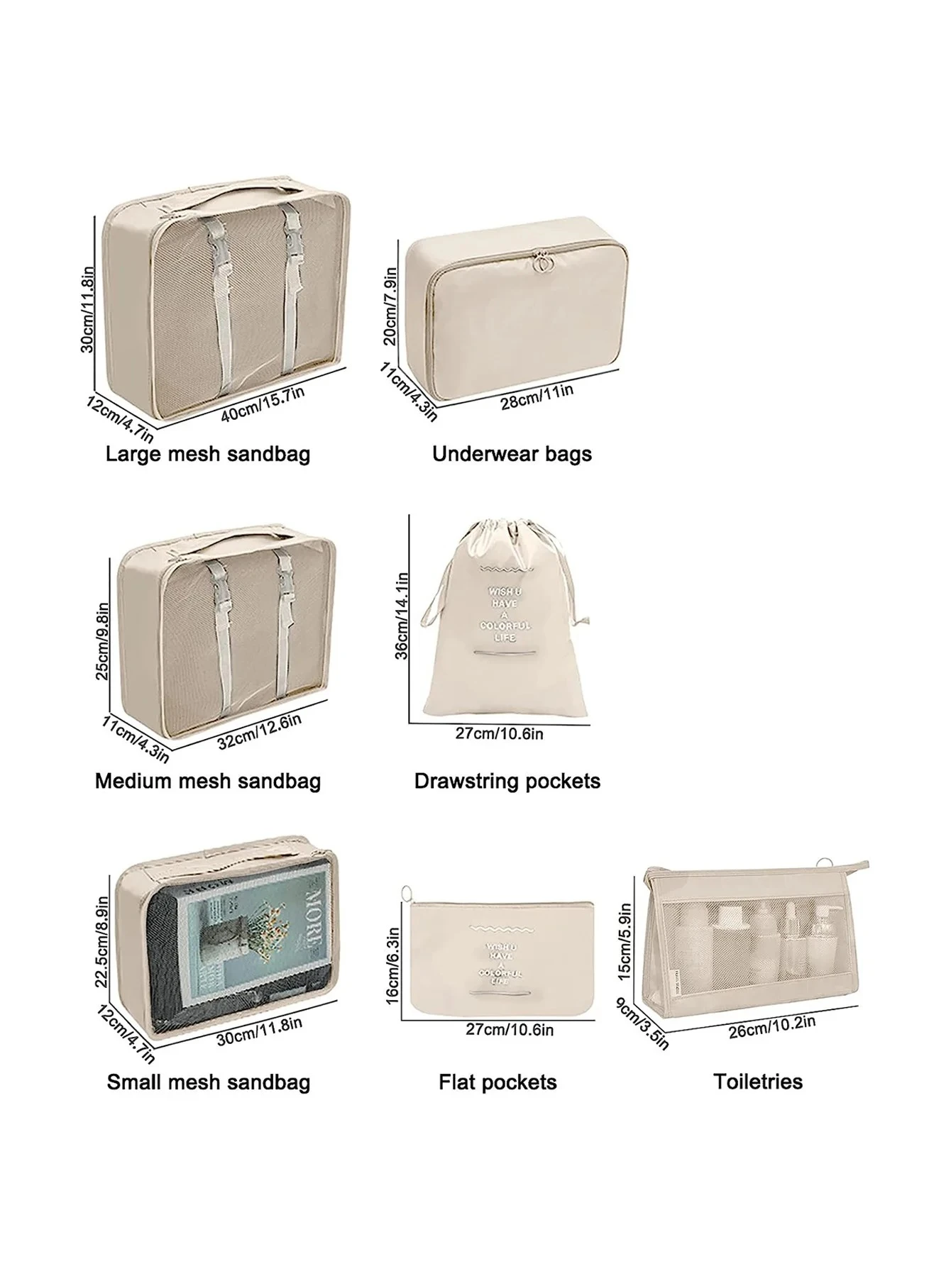 Set Travel Organizer Storage Bags Suitcase Packing Cubes Set Cases Portable Luggage Clothes Shoe Tidy Pouch Folding