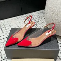 2025 New PVC High Heels Transparent Strap Wrapped Head Slippers Female Fashion Sexy Shallow Mouth French Sandals - Image 4