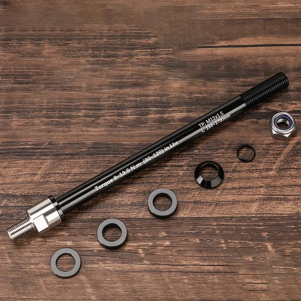 Bicycle Trailer Thru Axle Adapter Bike Front Fork Axle 160-178mm Practical Aluminum Alloy Adapter Cycling Accessories 1pcs bicycle axle adapter