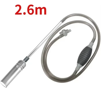 1.5m/1.7m/2.6m Aquarium Manual Water Changer Fish Tank Air Pump Cleaning Tools Handheld Aquarium Cleaner Vacuum Siphon Pump 1