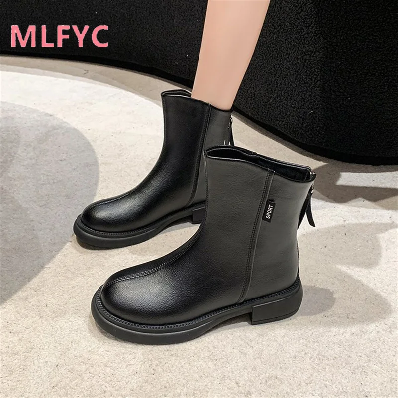 Short Boots Women Spring and Autumn New Versatile Boots Flat Bottom Boots female Single Boot Fashion ladies Boots