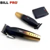 BiLL PRO BL600 BL800 BL400 Professional Barber 9000RPM Motor Electric Push Hair Clipper Oil Head Gradient Trimmer Shaver Tools 1