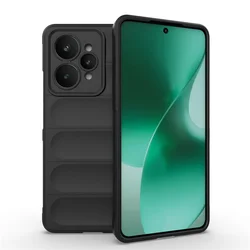 Soft Skin Feeling Flexible Silicone Shockproof Protective Case for Realme 15T (Black)