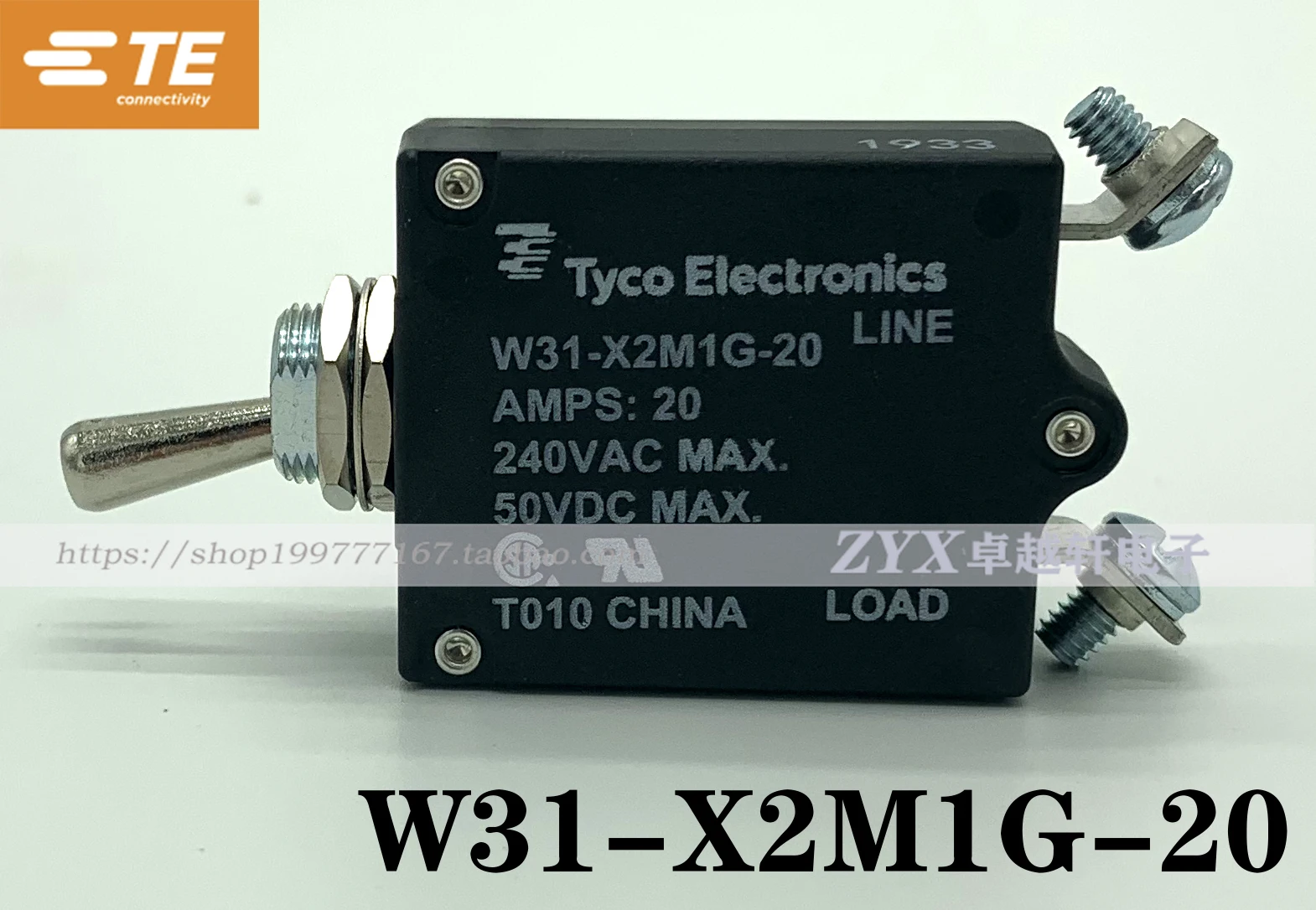 W31-X2M1G-20 3-1393247-5 Tyco Circuit Breaker Tandem Trip 20A Genuine