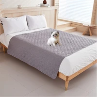 Solid Waterproof Bed Cover Washable Dustproof Mattress Protector Kids Pets Dog Cat Pad Bedspread Mat For Bedroom Livingroom 6