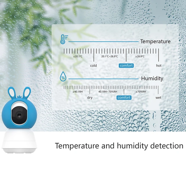 2K 4MP Tuya Smart Baby Monitor with 5-inch Portable Display APP Remote Control Cry Detection Auto Night Vision Electronic Nanny 6