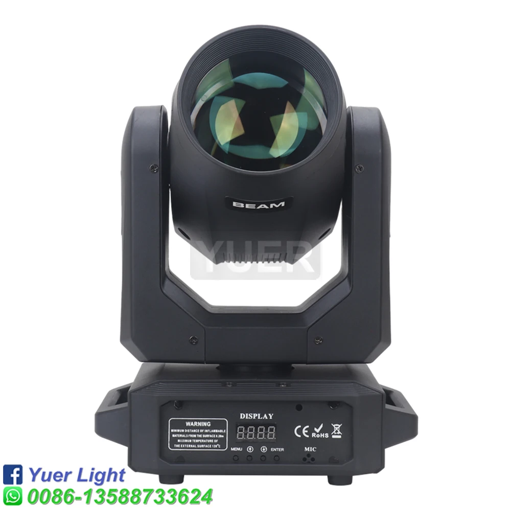 2Pcs/lot YUER 200W Power Bright Beam Spot Moving Head Stage Lighting 18 Prisms Rainbow Effect Dj Wedding Party Disco Gobo Light 2