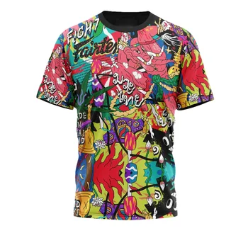 T-Shirt Sportiva Estiva Traspirante a Maniche Corte con Stampa 3D Fairtex per Uomo e Donna, Maglietta da Boxe e Lotta con Collo Rotondo