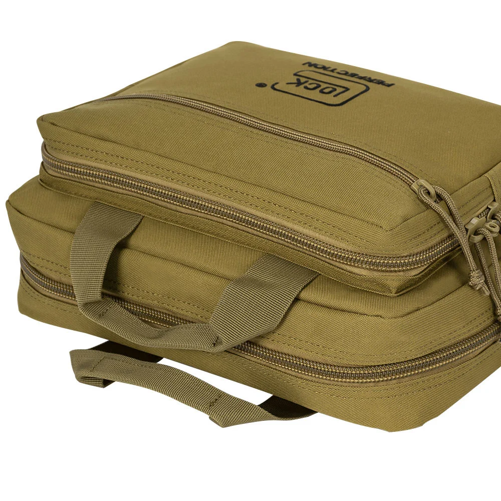 Tactical Pistol Tragbare Lagerung Dual Gun Tasche Werkzeug Fall Palette Pistole 22 LR Holster Für Glock 1911 Cz-75 Taurus G2c paintball – Detail 6