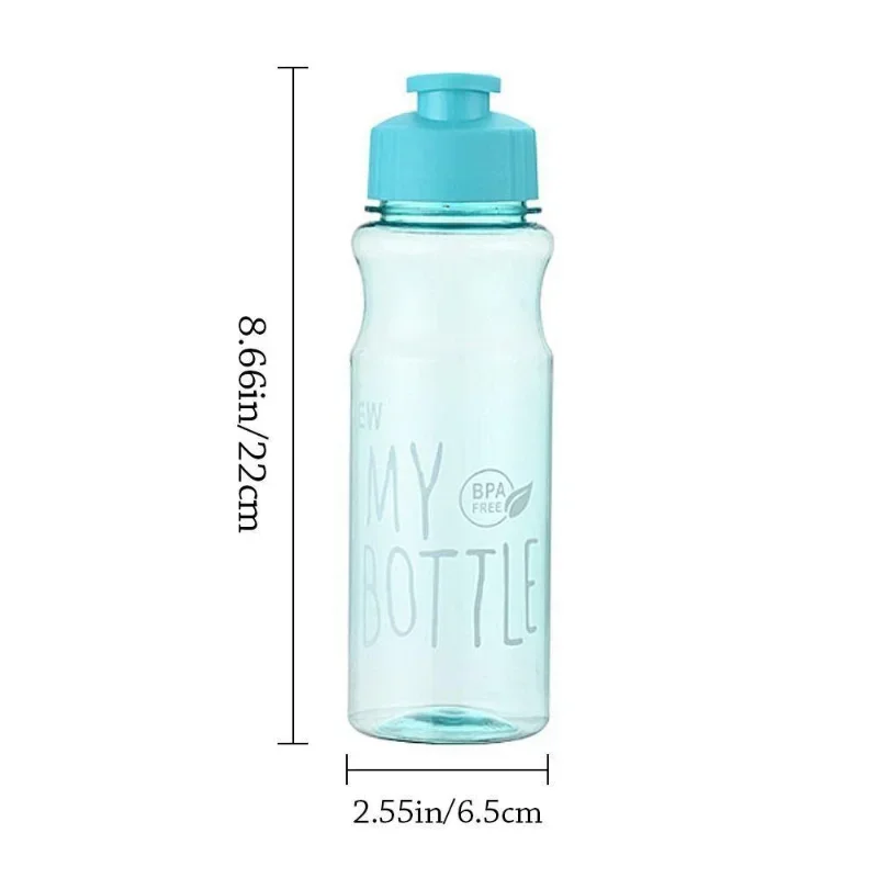 Gift Plastic Water Bottle Large Capacity Sports Kettle Wholesale Transparent Cold Water Cup Outdoor Portable 650ml - Image 3