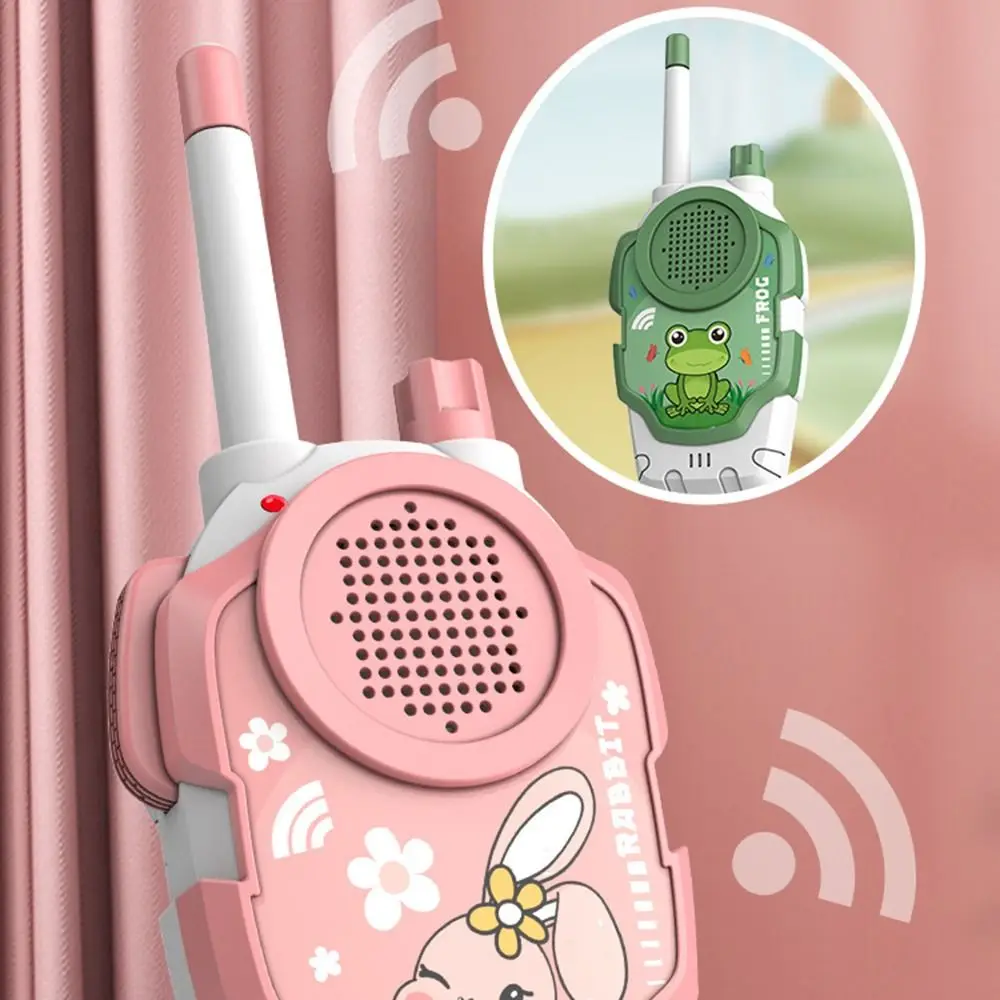 2Pcs Wireless Kids Walkie Talkie Toys Rabbit & Frog Parent-child Interaction Parent-child Intercom Machine Portable 4