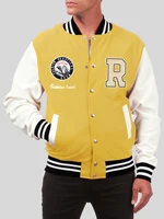 Natural Scenery And Letter R Print Men Baseball Uniform Autumn Cotton Jacket Casual All-Match Streetwear American Loose Clothes
