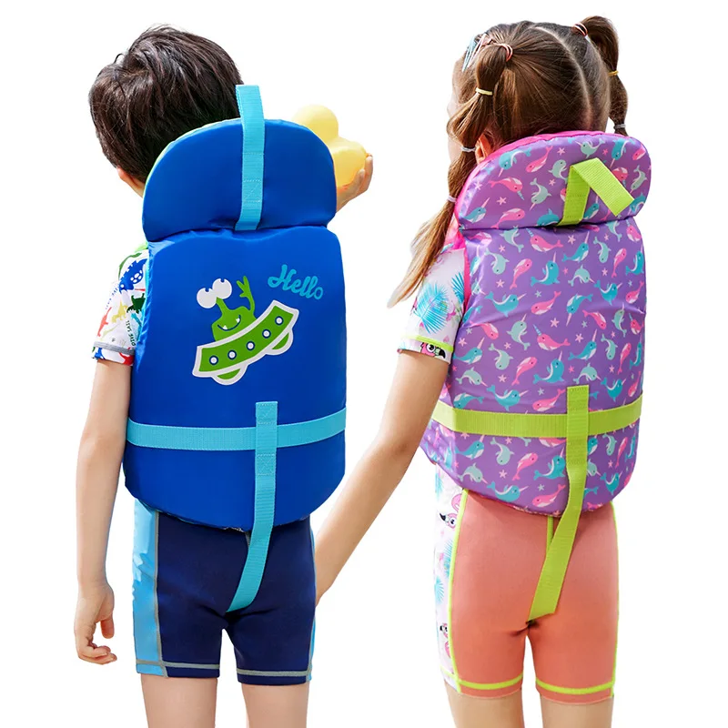 

Kids Swim Vest w/Pillow, Float Swimsuit for Toddlers, Kids Swimming Jacket with Adjustable Safety Strap,Swimming Training