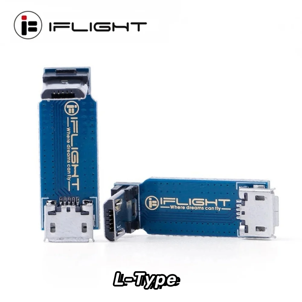 

Плата адаптера IFlight L-Type, плата расширения Micro USB «штекер-гнездо» для гоночного контроллера полета RC FPV, детали «сделай сам»