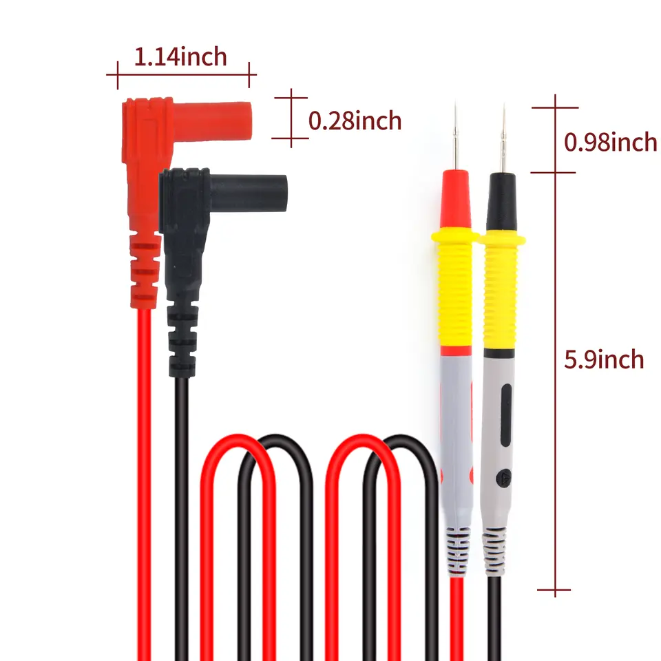 Test Leads 1000V 20A Silicone Ultra-Sharp Test Probe Lead for Multimeter Meter Test Lead, Multimeter Test Leads for Clamp Tester image 5
