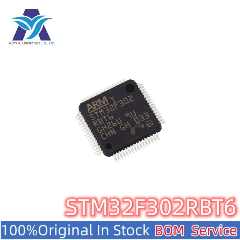 New Original In Stock Ic Stm32F302Rbt6 Stm32F302 Rbt6 Stm32F302Rbt6Tr Mcu 32-Bit Arm Cortex M4 Risc 128Kb Flash 64-Pin Lqfp