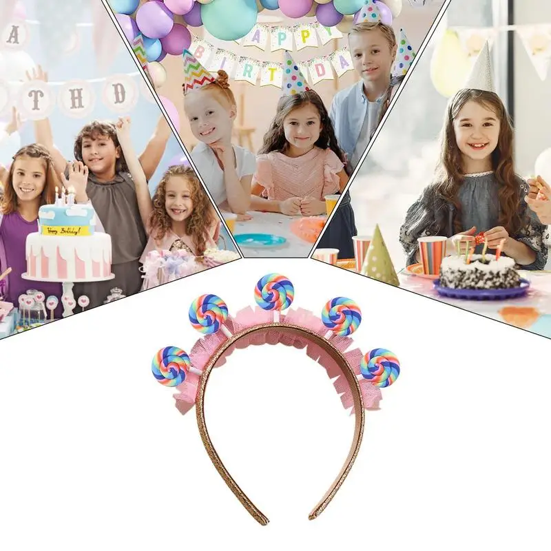 Lollipop Hair Bands Cute Headband Lollipop Headband Hair Accessories Photo Props Candy Candy Costume Accessories For