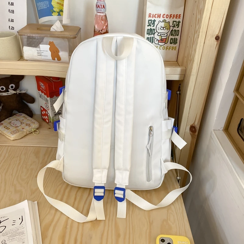 Fashion Women Cute Backpack Kawaii Teen Girls Schoolbag Waterproof Bookbag Colleg Laptop Rucksack Nylon Travel Mochila