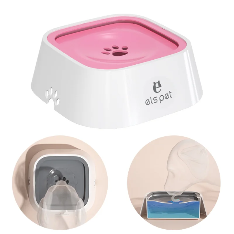 

Кормушка для собак объемом 1,5 л, миска для воды из АБС-пластика, без смачивания, миска для кошек, без пролива питьевой воды, плавающая миска для питья