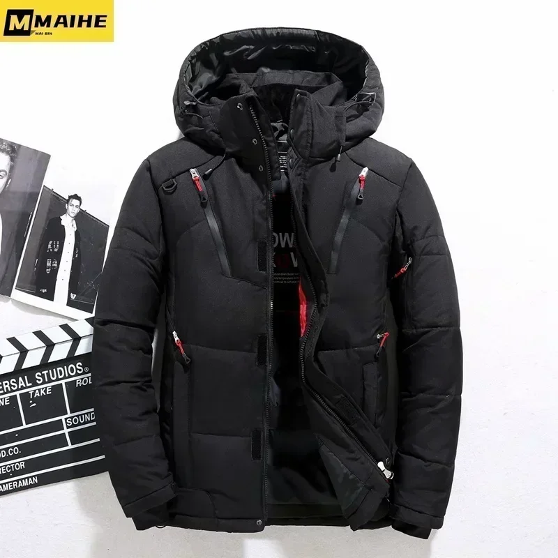 -20 Degree Winter Parkas Men Down Jacket Male 90% White Duck Down Jacket Hooded Luxury Thick Warm Padded Snow Coat Oversized down jacket mens jacket
