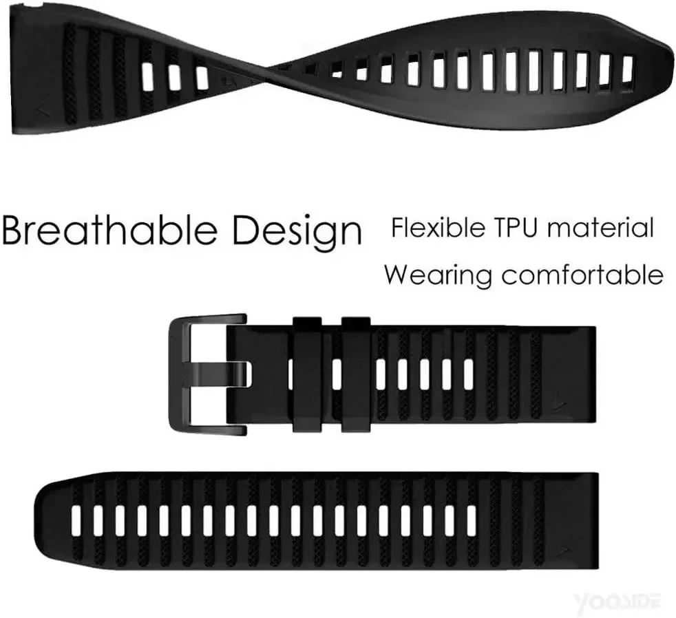 Enhanced Quick Release Silicone Watchband - Premium Durable Strap, 22MM/26MM Adjustable Bracelet Band