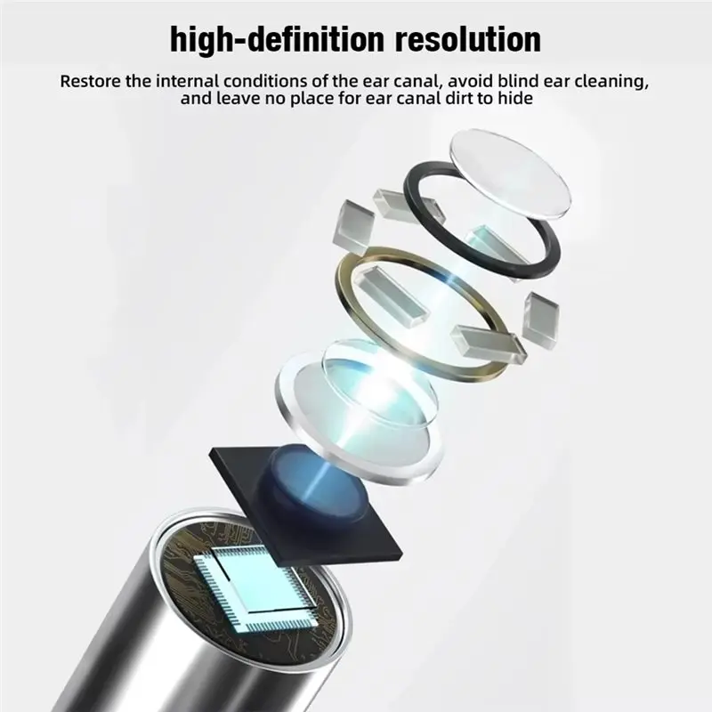 【필수품】스마트 비주얼 귀 카메라 4.3인치 귀 내시경 귀지 제거 도구 사진 및 비디오 녹화 기능