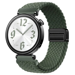 18mm Braided Magnetic Buckle Smartwatch Strap Bracelet Wristband for 18mm watch strap (Inverness Green)