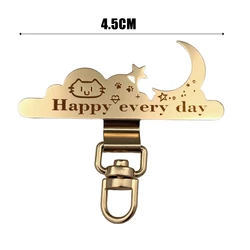 Stylish Anti - Lost Phone Lanyard with Metal Tether Tabs - Set of 4 - 4Pcs (Gold)