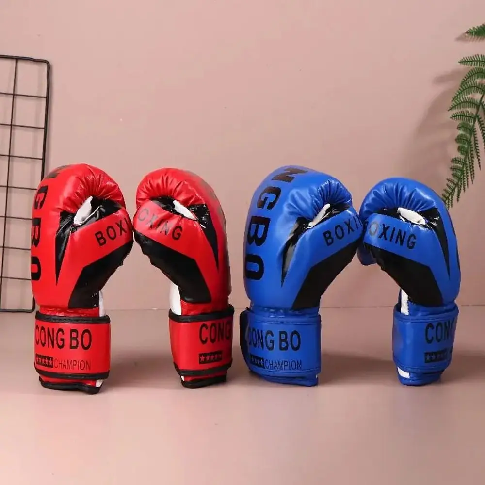1Pair Breathable Kids Boxing Gloves 6oz PU Leather Child Punching Gloves Muay Thai MMA Punching Karate Training Gloves