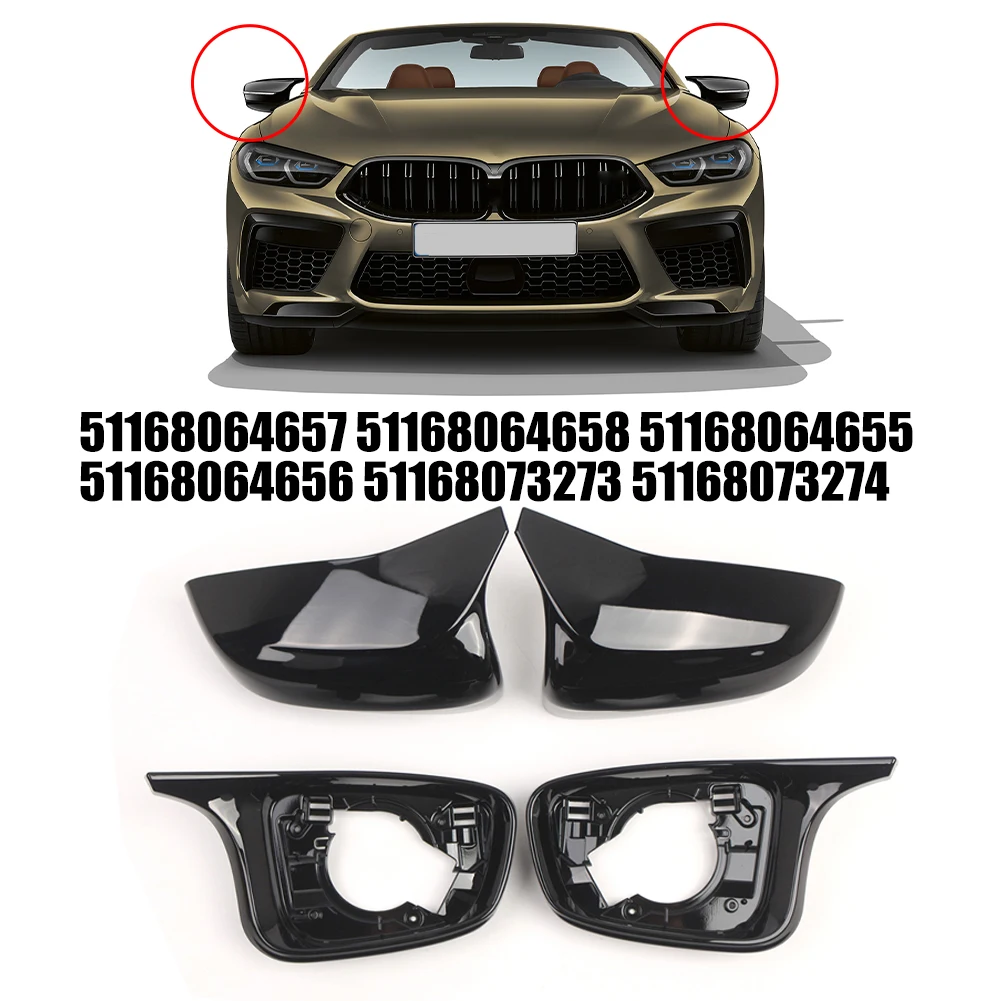 BMW M 시리즈 블랙 M 스타일 미러 자동차 액세서리, BMW M 스타일 미러 교체 부품, BMW 5 시리즈 G30 G31 용