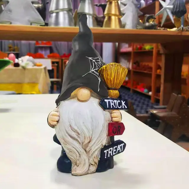 Halloween Arc Nélküli Baba Törpe Goblin Gyanta Dísz Kerti Szobor - Image 4