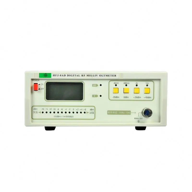 

Factory Direct HFJ-8AD Digital Millivoltmeter 100Hz-1000MHz 1mV-10V LCD Display with 3999 readout HFJ-8AD