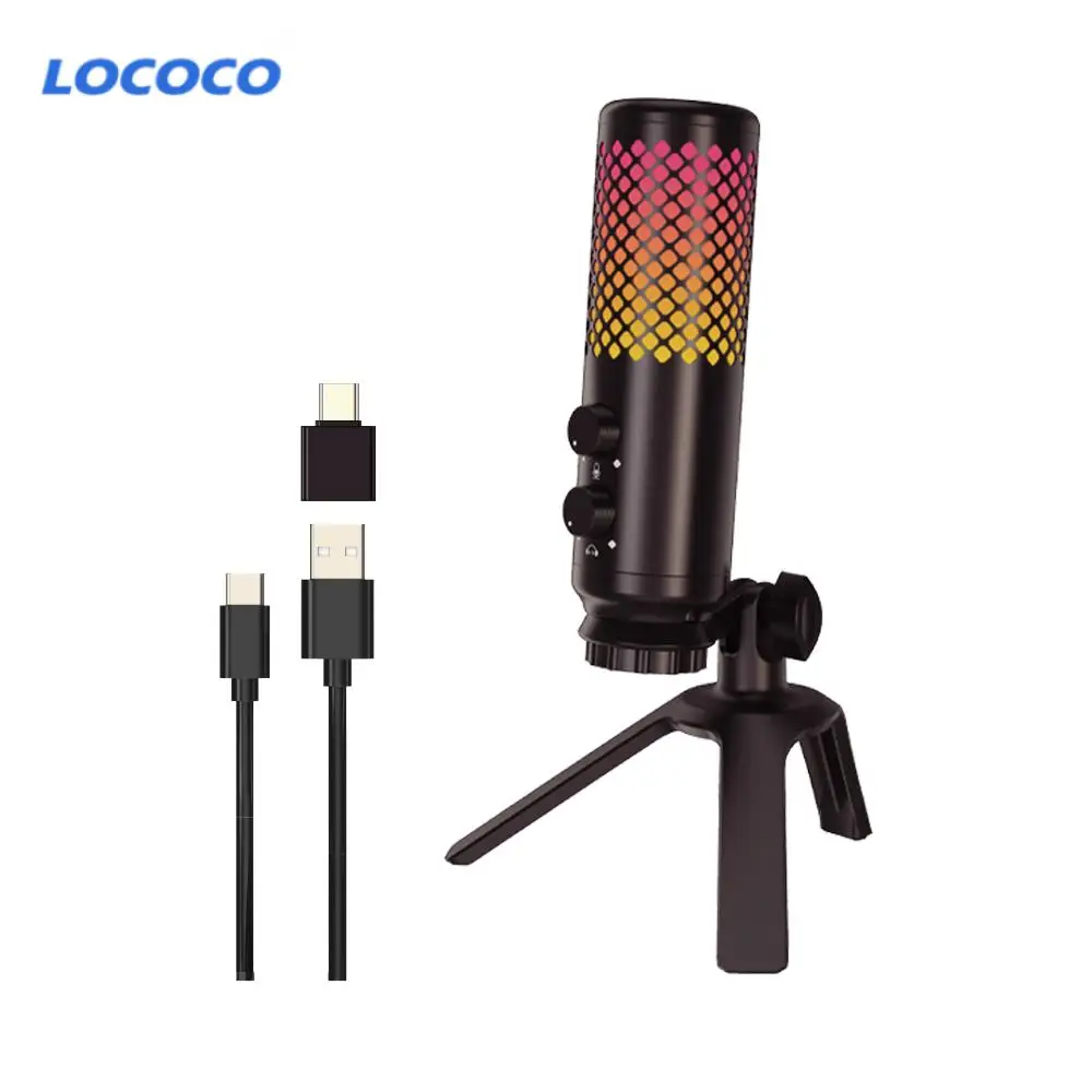 Конденсаторный игровой микрофон для ПК USB конденсаторный записи и пения |