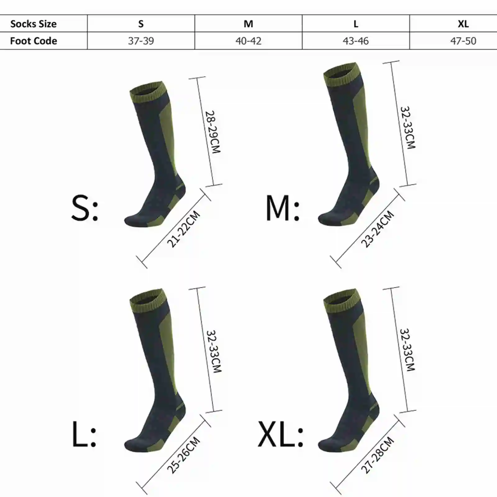Waterproof Socks for Outdoor Activities-Long Tube Waterproof Socks for Hiking Cycle and Camping-Keep Feet Warm and Dry T