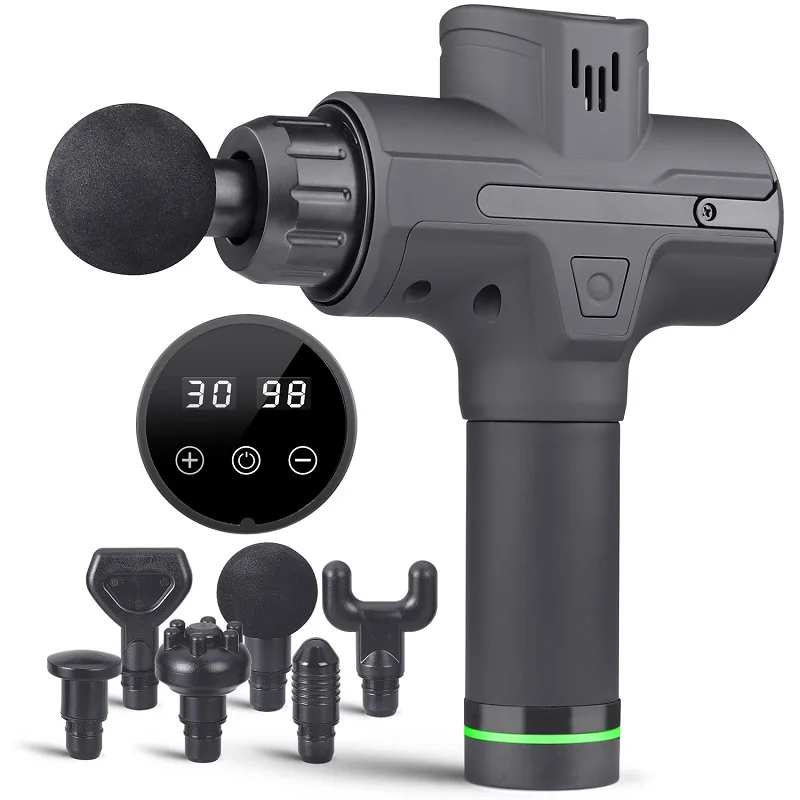 

Cordless fitness handheld 30 speed mini fascia massager deep muscle tissue impact massage gun