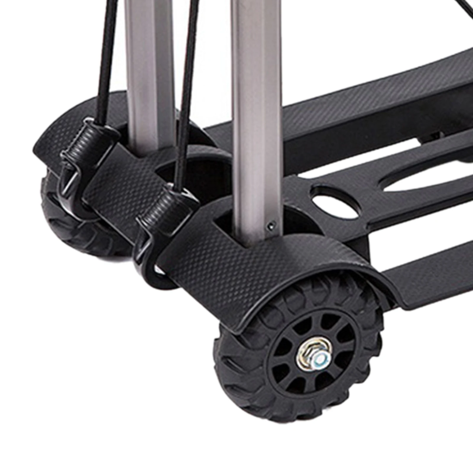 Folding Hand Truck Aluminum Alloy Foldable Hand Cart Portable Moving Luggage 4 Wheel Folding Trolley Pull Truck Luggage Cart