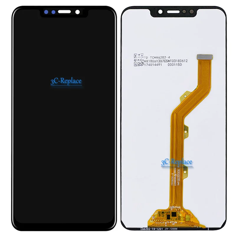Infinix Hot 6X X623 X623B LCD ÷ ġ ũ Ÿ г  ü 100% Ϻ  6.2 ġ, 