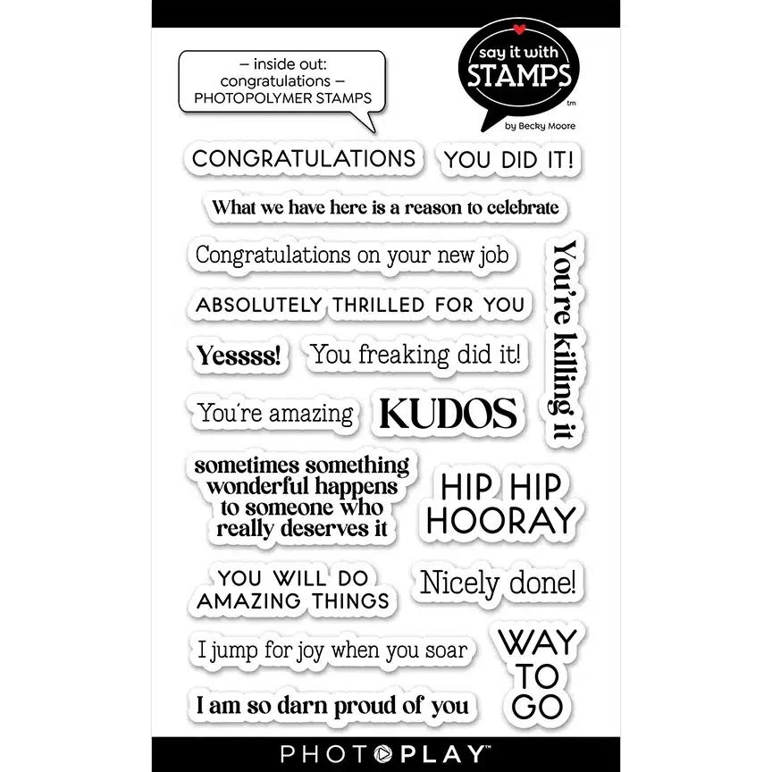 

2023 New Congratulations Sentiments Clear Stamps Set Scrapbooking Paper Making Frames Card Craft no Cutting Dies