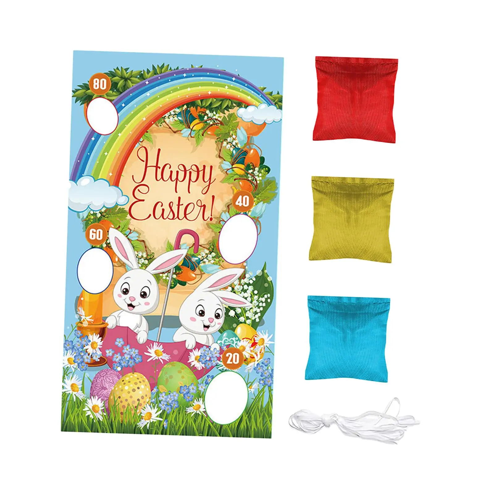 Toss Game Banner Carnivals Party Favors Toys with 3 Bean Bags for Indoor and Outdoor Birthday Gift Outside Toys Summer Beach