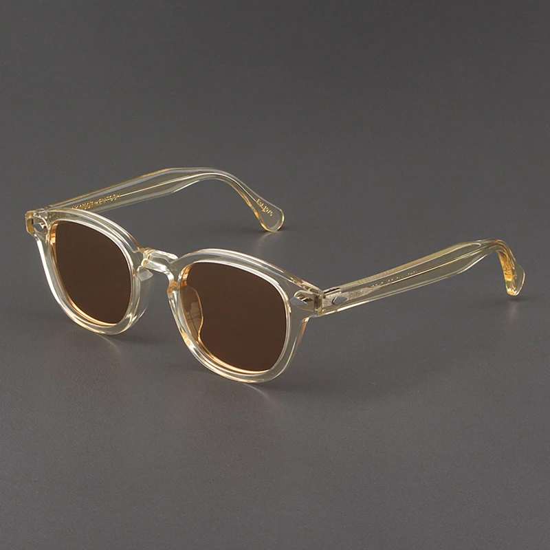 Johnny Depp Sunglasses Man Lemtosh Polarized Sun Glasses Woman Luxury Brand Vintage Yellow Acetate Frame Night Vision Goggles