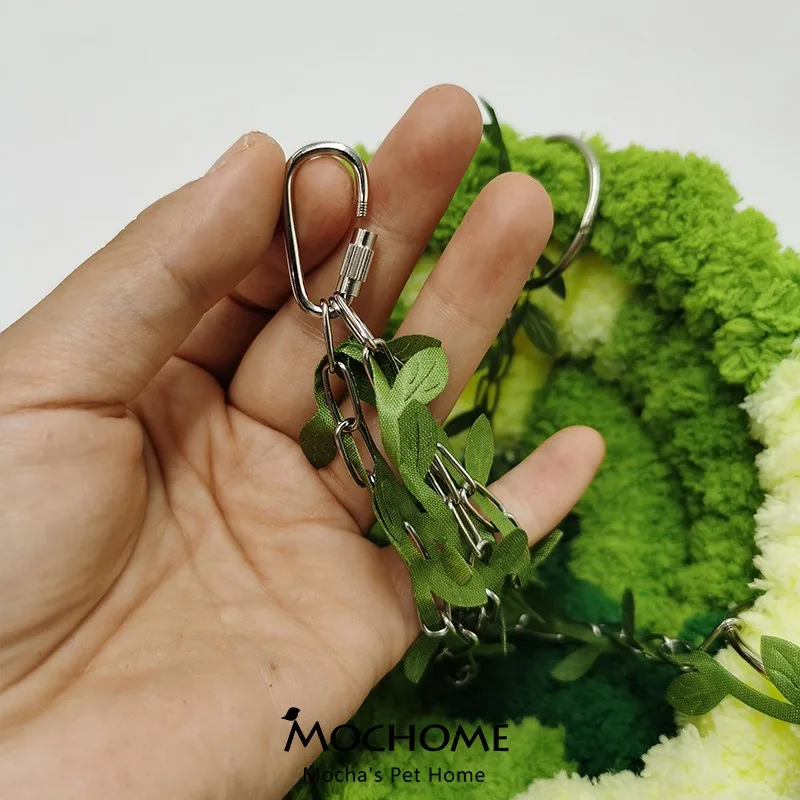 bird house bird cage bird nest Parrot Bird Hanging Bed Phoenix Tiger Skin Peony Special Rest and Play Bird Nest Metal Plush Hanging Bed