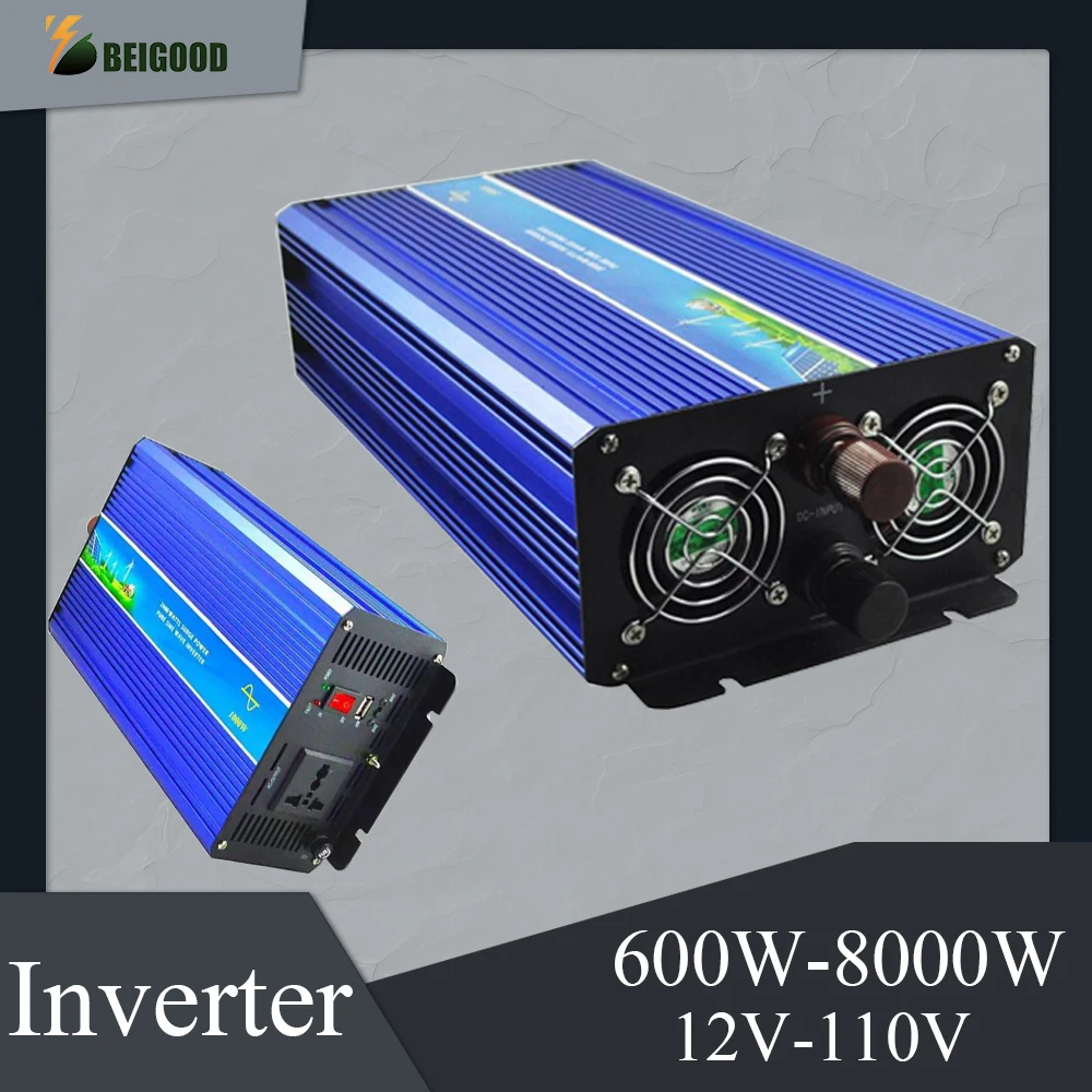 

Pure Sine Wave Inverter DC 12v To AC220V 600W 2500W 5000W 8000W Voltage Transformer Power Converter Solar Inverter