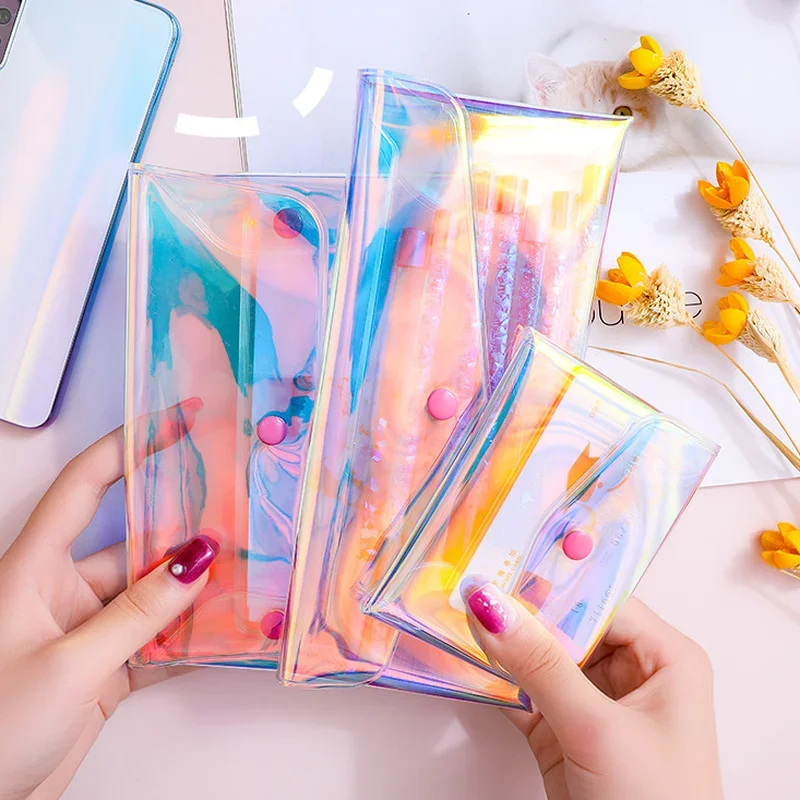 Cosmetic Bag PVC Transparent Makeup Storage Clear Organizer Wash Travel Portable Toiletry Multifunction Purse Pouch