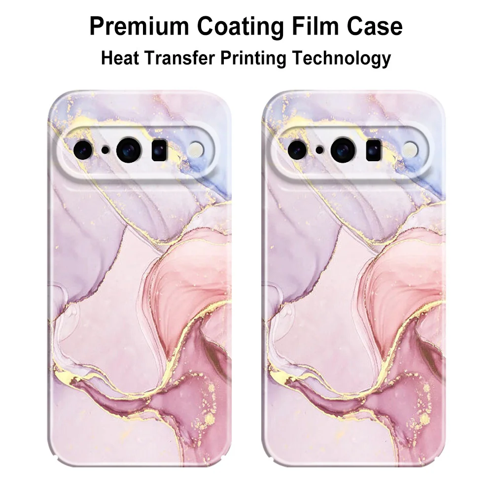 Gold Marble Hard Cover Phone Case with 5G Film Finish